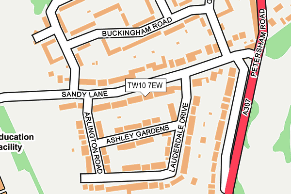 TW10 7EW map - OS OpenMap – Local (Ordnance Survey)