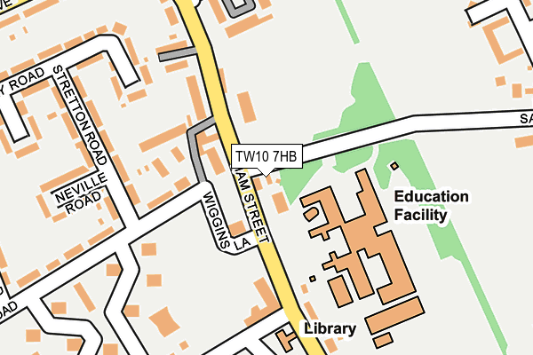 TW10 7HB map - OS OpenMap – Local (Ordnance Survey)
