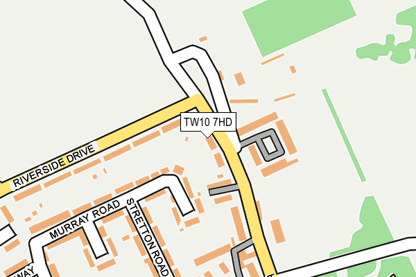 TW10 7HD map - OS OpenMap – Local (Ordnance Survey)