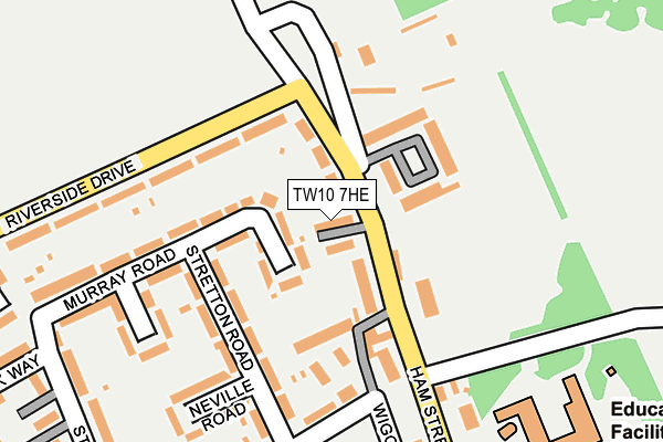 TW10 7HE map - OS OpenMap – Local (Ordnance Survey)
