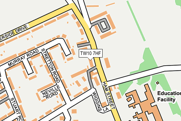 TW10 7HF map - OS OpenMap – Local (Ordnance Survey)
