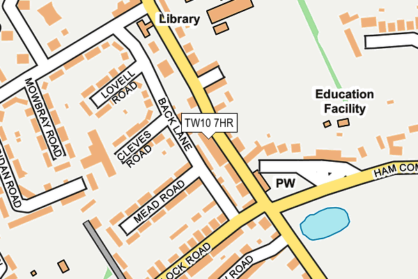TW10 7HR map - OS OpenMap – Local (Ordnance Survey)