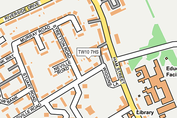 TW10 7HS map - OS OpenMap – Local (Ordnance Survey)