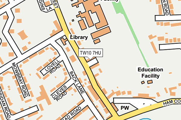 TW10 7HU map - OS OpenMap – Local (Ordnance Survey)