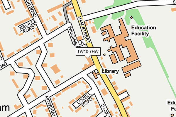 TW10 7HW map - OS OpenMap – Local (Ordnance Survey)