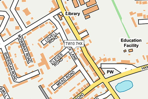 TW10 7HX map - OS OpenMap – Local (Ordnance Survey)