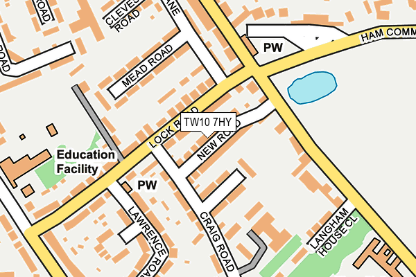TW10 7HY map - OS OpenMap – Local (Ordnance Survey)