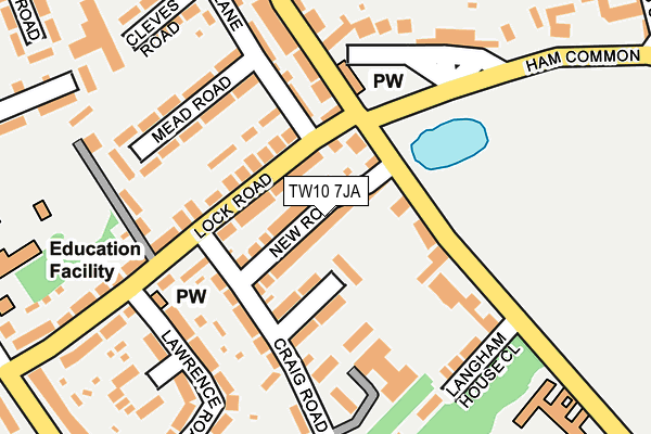 TW10 7JA map - OS OpenMap – Local (Ordnance Survey)