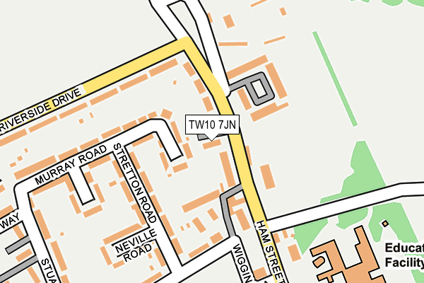 TW10 7JN map - OS OpenMap – Local (Ordnance Survey)