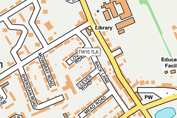 TW10 7LA map - OS OpenMap – Local (Ordnance Survey)