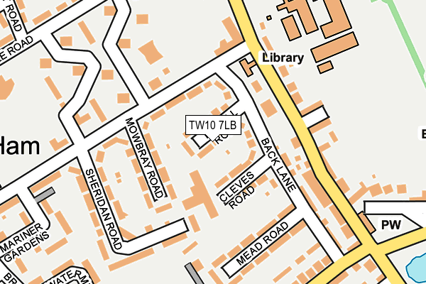 TW10 7LB map - OS OpenMap – Local (Ordnance Survey)