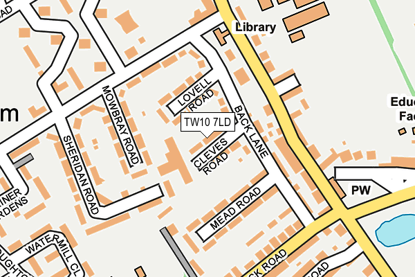 TW10 7LD map - OS OpenMap – Local (Ordnance Survey)