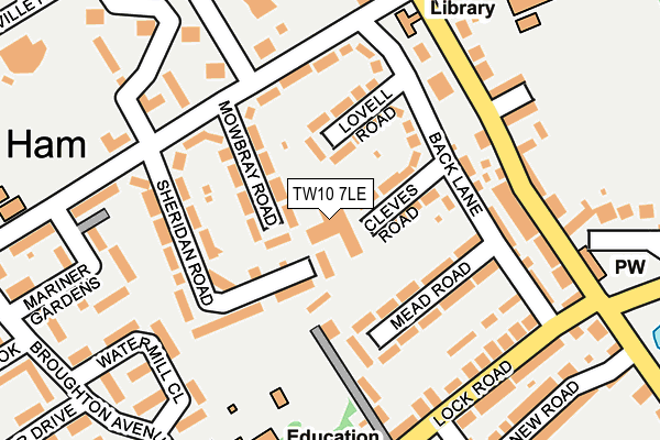 TW10 7LE map - OS OpenMap – Local (Ordnance Survey)