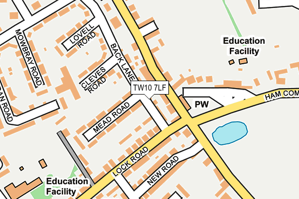 TW10 7LF map - OS OpenMap – Local (Ordnance Survey)