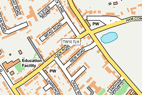 TW10 7LH map - OS OpenMap – Local (Ordnance Survey)