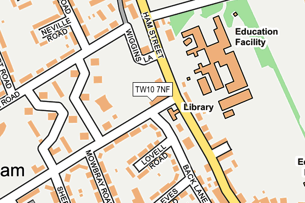 TW10 7NF map - OS OpenMap – Local (Ordnance Survey)