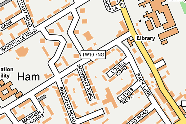 TW10 7NG map - OS OpenMap – Local (Ordnance Survey)