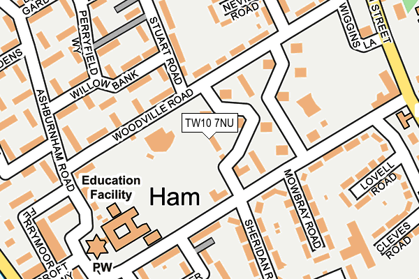 TW10 7NU map - OS OpenMap – Local (Ordnance Survey)