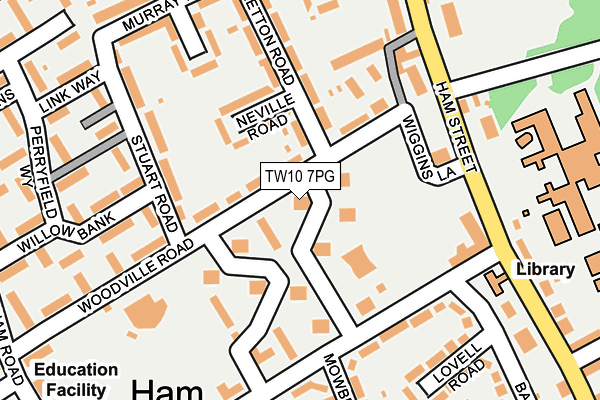 TW10 7PG map - OS OpenMap – Local (Ordnance Survey)