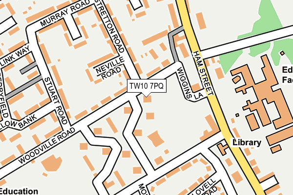 TW10 7PQ map - OS OpenMap – Local (Ordnance Survey)