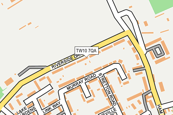 TW10 7QA map - OS OpenMap – Local (Ordnance Survey)