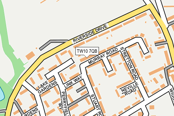 TW10 7QB map - OS OpenMap – Local (Ordnance Survey)