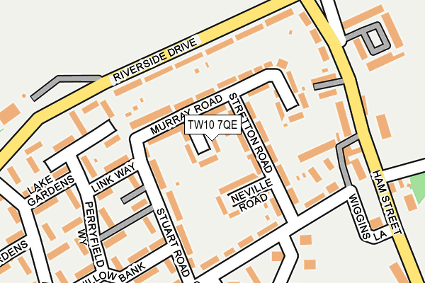 TW10 7QE map - OS OpenMap – Local (Ordnance Survey)