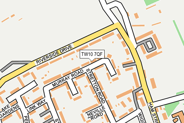 TW10 7QF map - OS OpenMap – Local (Ordnance Survey)