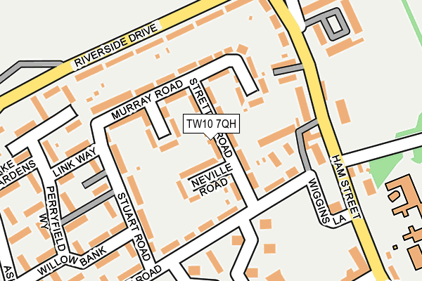 TW10 7QH map - OS OpenMap – Local (Ordnance Survey)