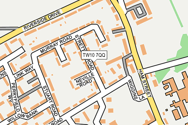 TW10 7QQ map - OS OpenMap – Local (Ordnance Survey)