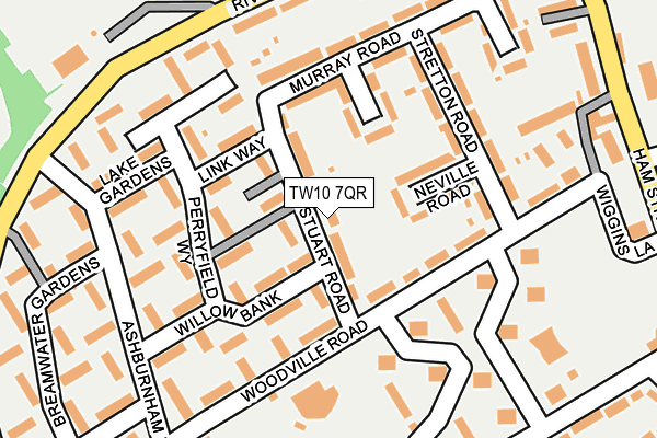 TW10 7QR map - OS OpenMap – Local (Ordnance Survey)