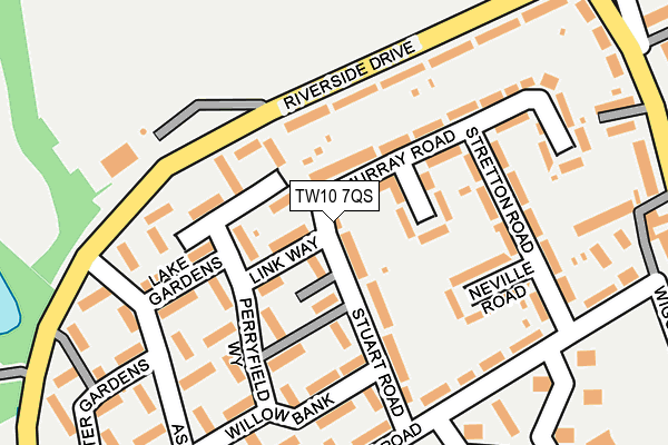 TW10 7QS map - OS OpenMap – Local (Ordnance Survey)