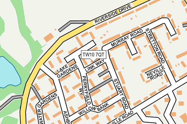 TW10 7QT map - OS OpenMap – Local (Ordnance Survey)