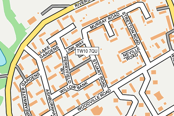 TW10 7QU map - OS OpenMap – Local (Ordnance Survey)
