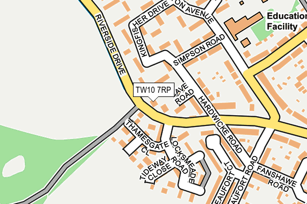 TW10 7RP map - OS OpenMap – Local (Ordnance Survey)