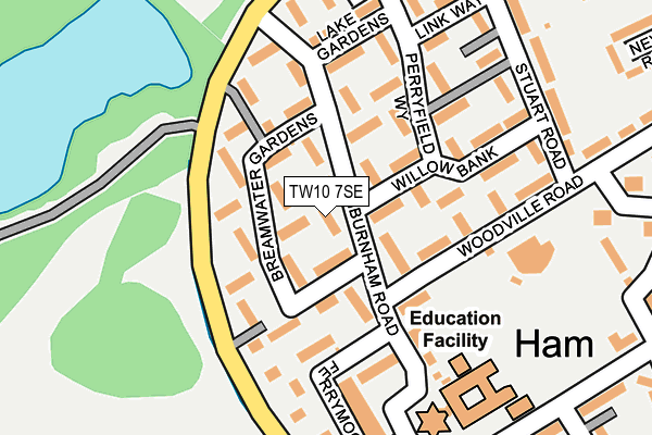 TW10 7SE map - OS OpenMap – Local (Ordnance Survey)