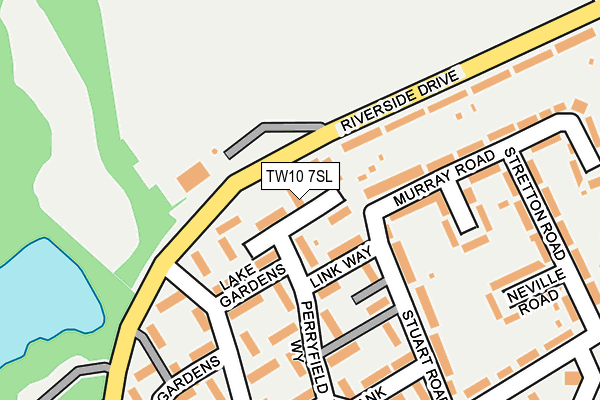 TW10 7SL map - OS OpenMap – Local (Ordnance Survey)