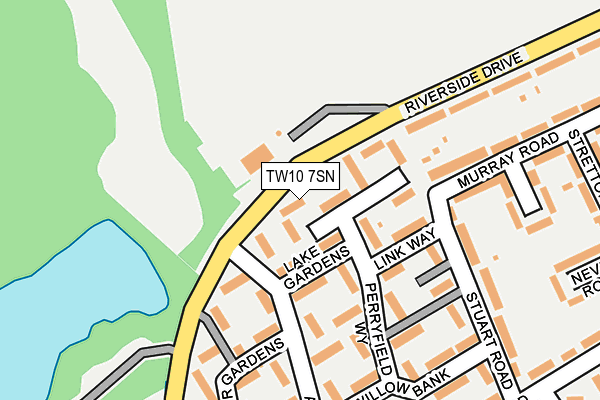 TW10 7SN map - OS OpenMap – Local (Ordnance Survey)