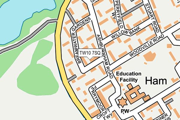 TW10 7SQ map - OS OpenMap – Local (Ordnance Survey)