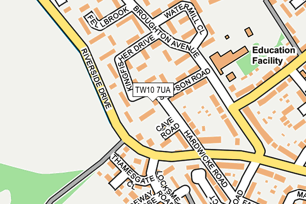TW10 7UA map - OS OpenMap – Local (Ordnance Survey)