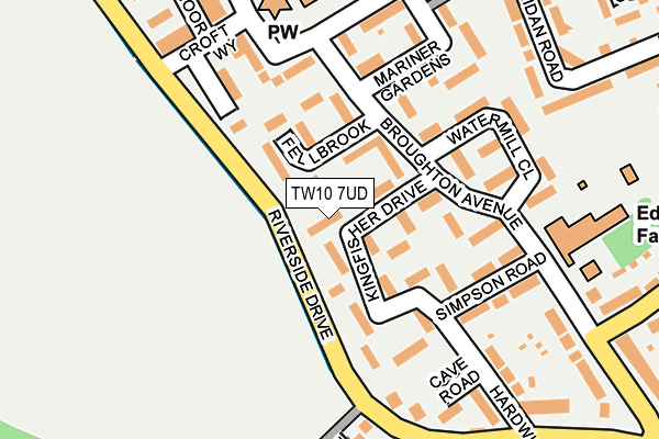 TW10 7UD map - OS OpenMap – Local (Ordnance Survey)