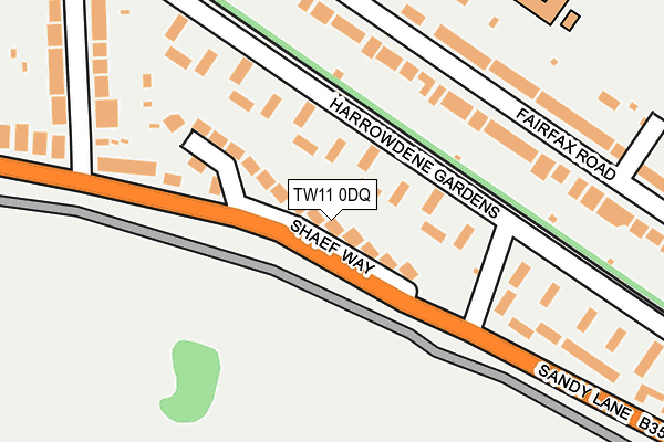 TW11 0DQ map - OS OpenMap – Local (Ordnance Survey)