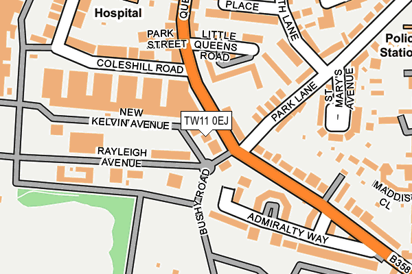 TW11 0EJ map - OS OpenMap – Local (Ordnance Survey)