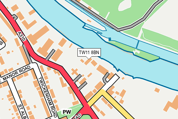 TW11 8BN map - OS OpenMap – Local (Ordnance Survey)