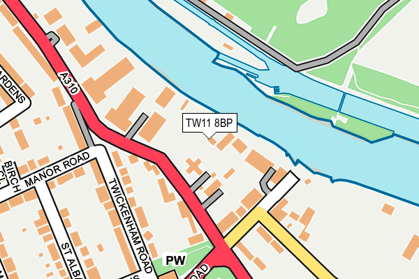 TW11 8BP map - OS OpenMap – Local (Ordnance Survey)