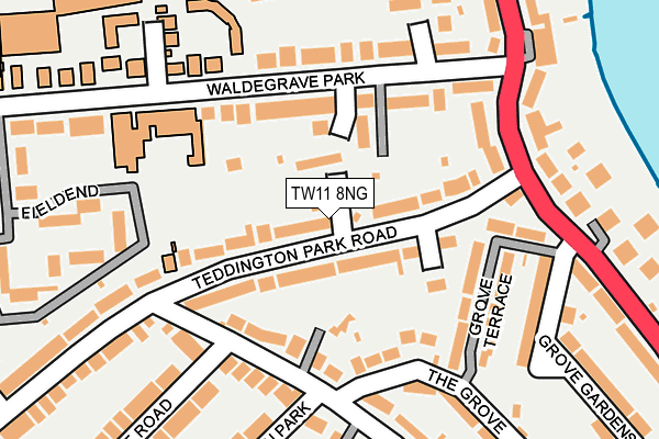 TW11 8NG map - OS OpenMap – Local (Ordnance Survey)