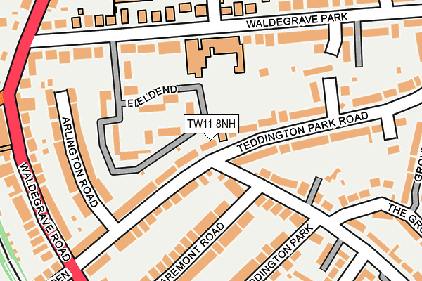 TW11 8NH map - OS OpenMap – Local (Ordnance Survey)