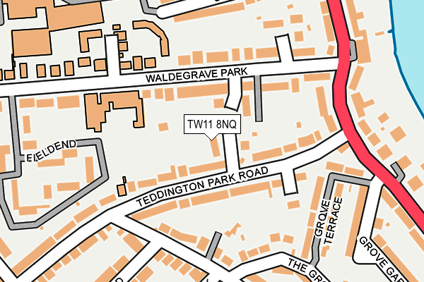 TW11 8NQ map - OS OpenMap – Local (Ordnance Survey)