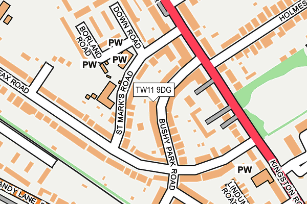 TW11 9DG map - OS OpenMap – Local (Ordnance Survey)