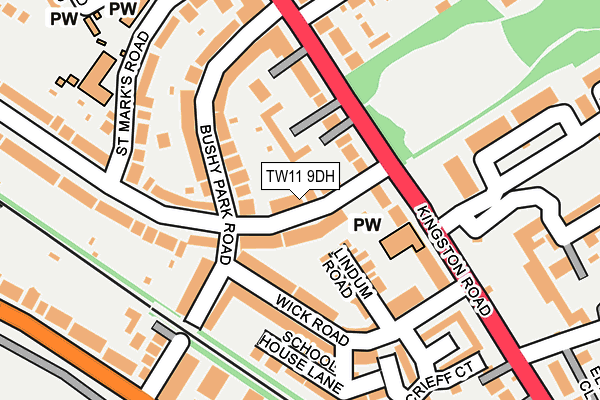 TW11 9DH map - OS OpenMap – Local (Ordnance Survey)